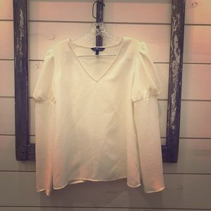 Express Puffy sleeve textured shirt